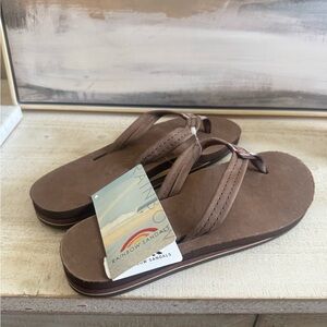 Rainbow Sandals Women’s double layer leather with 3/4” strap